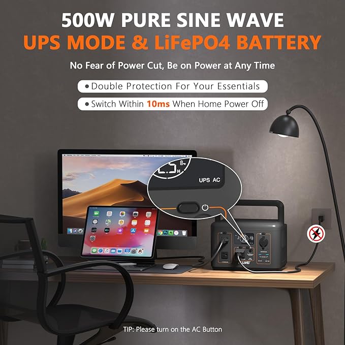 ALLWEI LiFePO4 Solar Generator 512Wh - Image 3