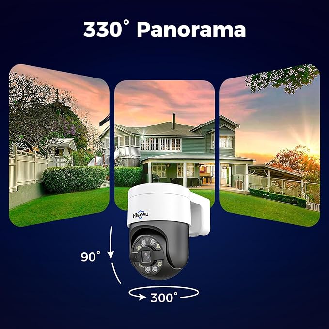 Hiseeu 4K PoE PTZ Camera System, NVR Security Camera System w/6Pcs 5MP Wired - Image 3