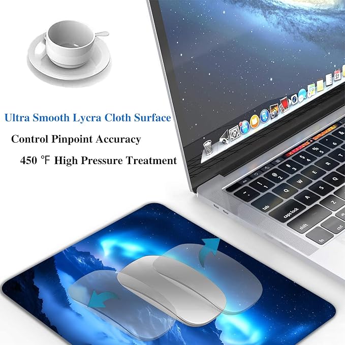 Blue Aurora Mountains Mouse Pads - Image 5