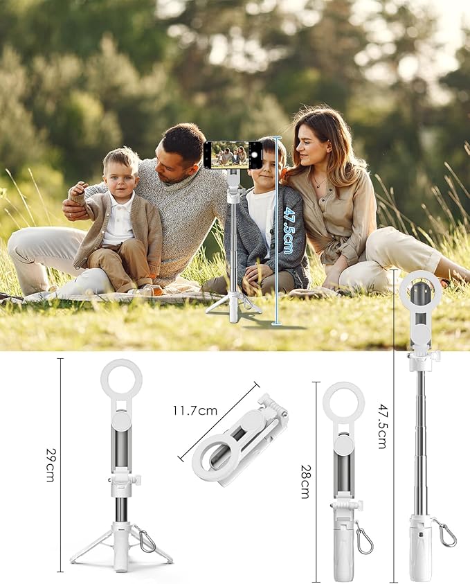 CloudValley Magnetic 4-in-1 Multifunctional Selfie Stick Tripod, Mini Portable - Image 8