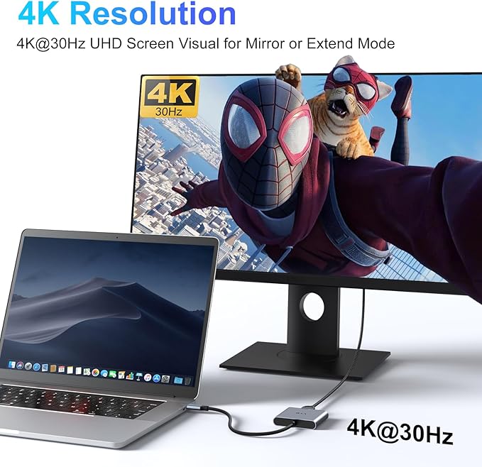 USB C to HDMI Adapter, Type C to Adapter Multiport USB-C Hub Digital AV - Image 3