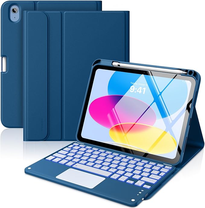 MoKo Touch Keyboard Case for iPad 11th Generation 11 inch 2025, iPad 10th by MoKo