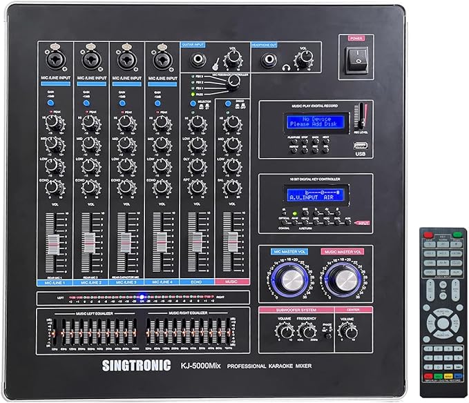 Singtronic KJ-5000Mix Professional Karaoke Console Mixer | HDMI ARC, USB - Image 3