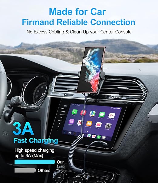 Coiled USBC to USBC Cables for Car 3FT/5FT, USB C to USB C Fast Charging Cables - Image 3