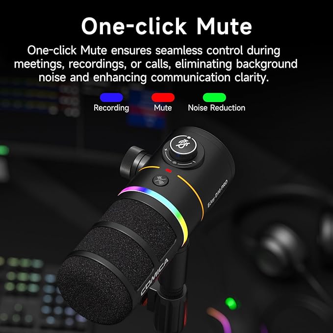 EJoy D10 PRO Combo Dual-Channel Wireless USB Gaming Microphone – RGB Dynamic Mic - Image 7