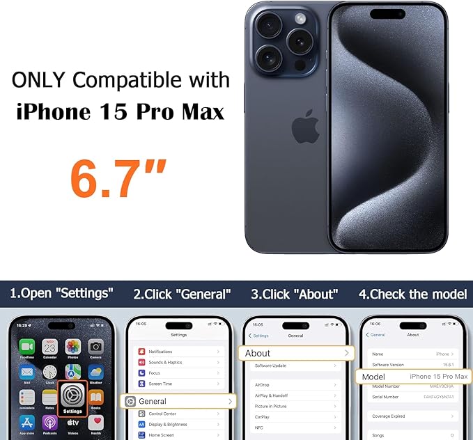 Designed for iPhone 15 Pro Max Case Compatible - Image 8