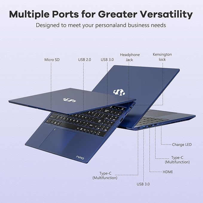 NIMO 15.6" IPS FHD-Gaming-Laptop, 6 Cores AMD Ryzen 5 6600H 32GB DDR5 RAM 1TB - Image 6
