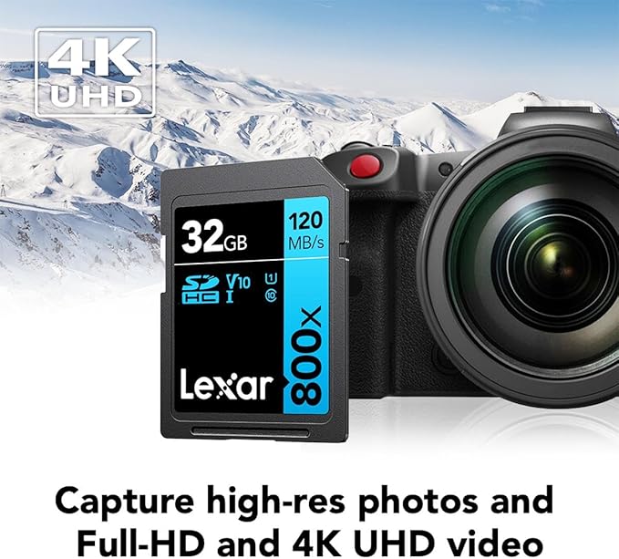 Lexar High-Performance 800x 32GB SDHC UHS-I Memory Cards, Full-HD & 4K Video - Image 3
