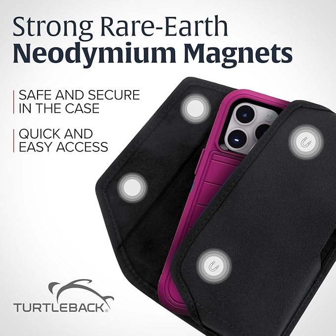 Turtleback Belt Clip for iPhone 16 Pro, 15 pro 14 Pro 13 Pro -Large- Fits - Image 4