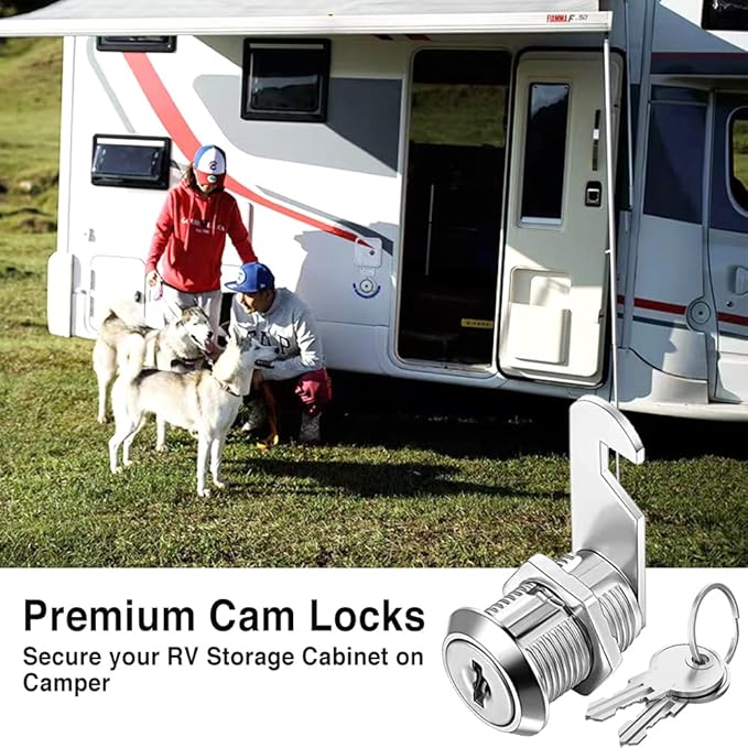 Cam Locks Keyed Alike, Secure File Drawer Mailbox RV Storage Replacement Set - Image 6