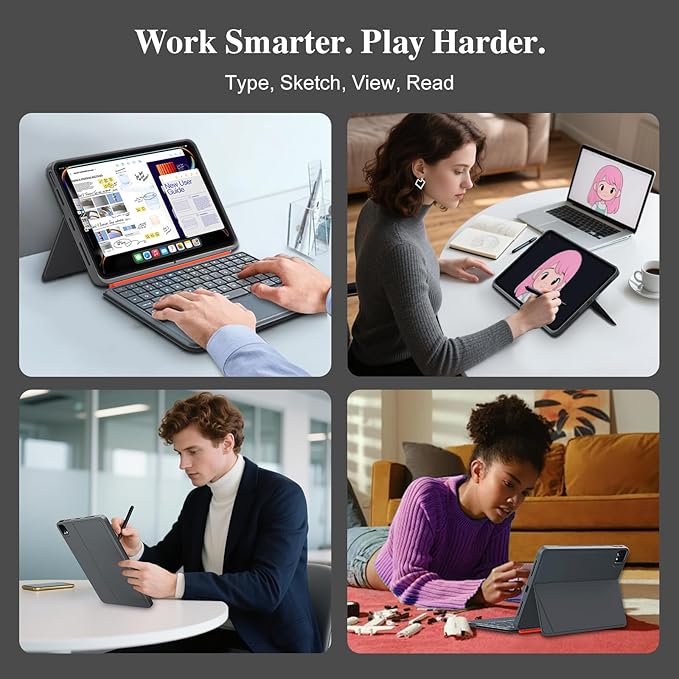 iPad Air 13 inch Case Keyboard, Wireless iPad Keyboard - Image 7