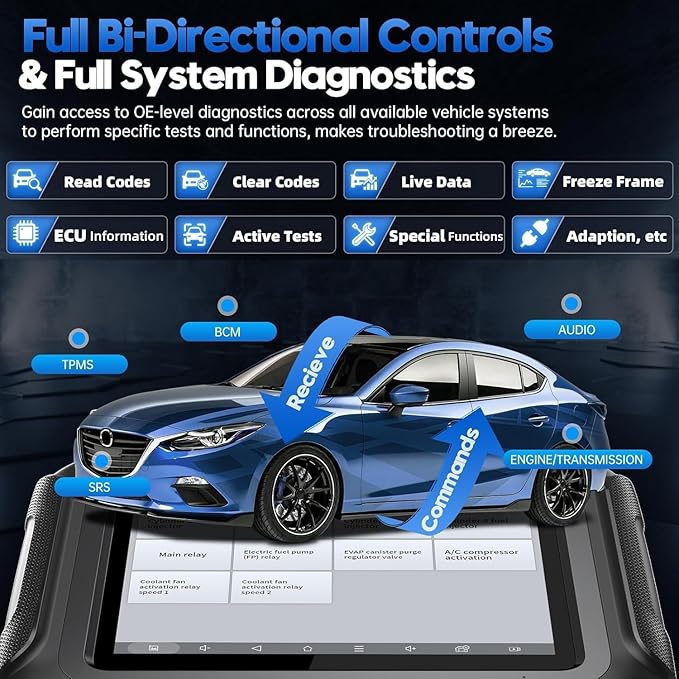 XTOOL D9S Automotive Diagnostic Tool, Wireless OBD2 Scanner - Image 7
