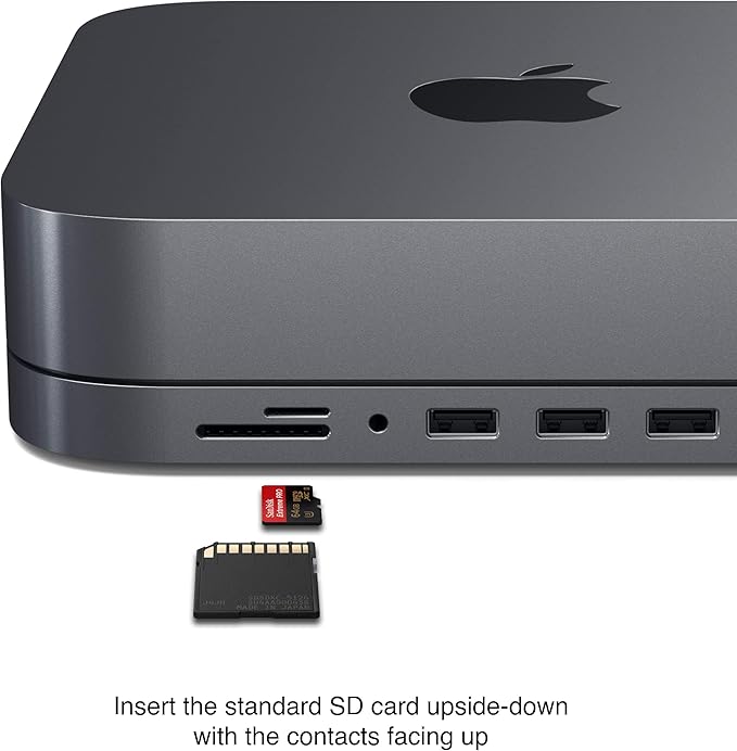 Satechi USB C Hub, Type-C Aluminum Stand & Hub, USB-C Data Port, Micro/SD Card - Image 3