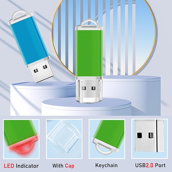 USB Thumb Drive 2GB Flash Drive 50 Pack, Nicepicten Fat Memorias USB 2.0 Flash - Image 5