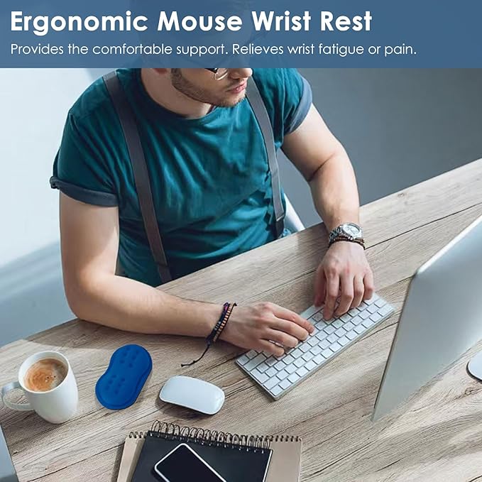 VANKEY Ergonomic Mouse Wrist Rest, Soft Mouse Wrist Support Pad - Image 2