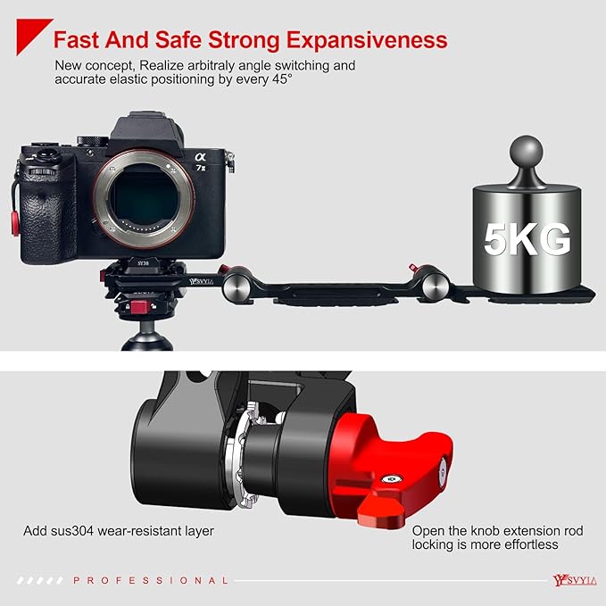 SY38 Camera Quick Release Foldable Half Cage, Camera Cage Compatible - Image 3