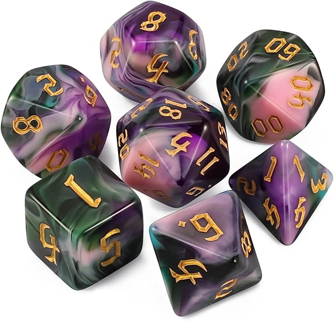 QMAY DND Dice Set -D&D Polyhedral Dice by QMAY