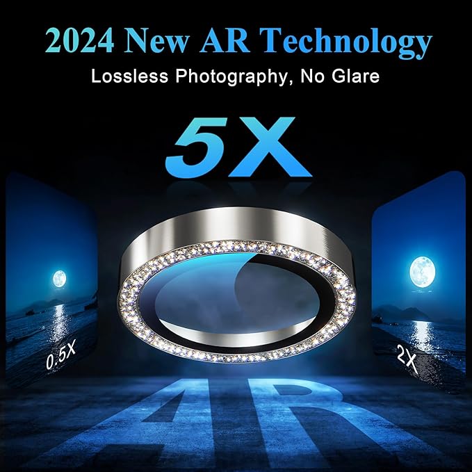 YWXTW Designed for iPhone 16 Pro/iPhone 16 Pro Max Camera Lens Protector Bling - Image 4