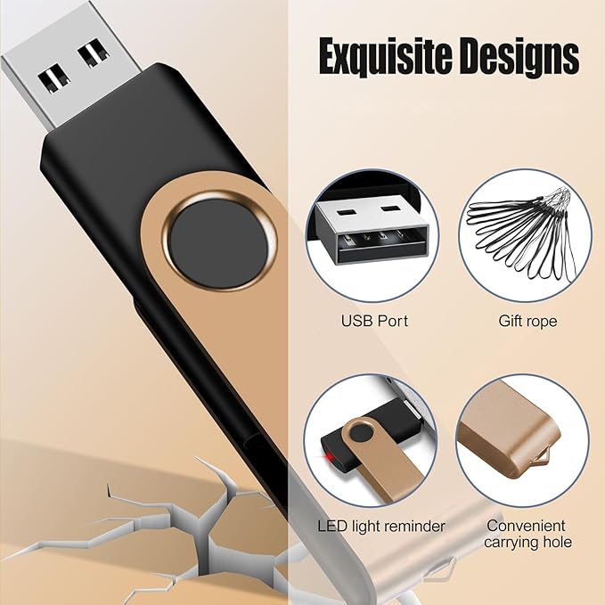 EASTBULL 128MB USB Flash Drive Bulk Thumb Drives 100 Pack - Image 3