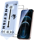 OneFish Glass Screen Protector for iphone 12 Pro Max, 9H Hardness Glass Scratch by OneFish