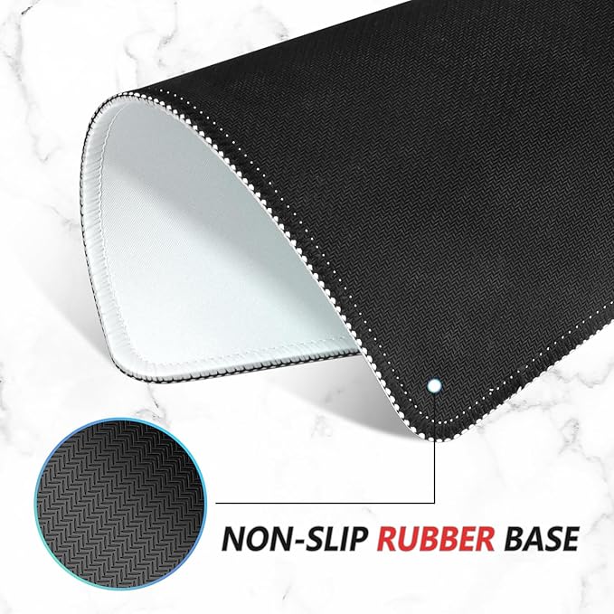 ITNRSIIET Mouse Pad Non-Slip Rubber Base Smooth Surface Stitched Edges - Image 4