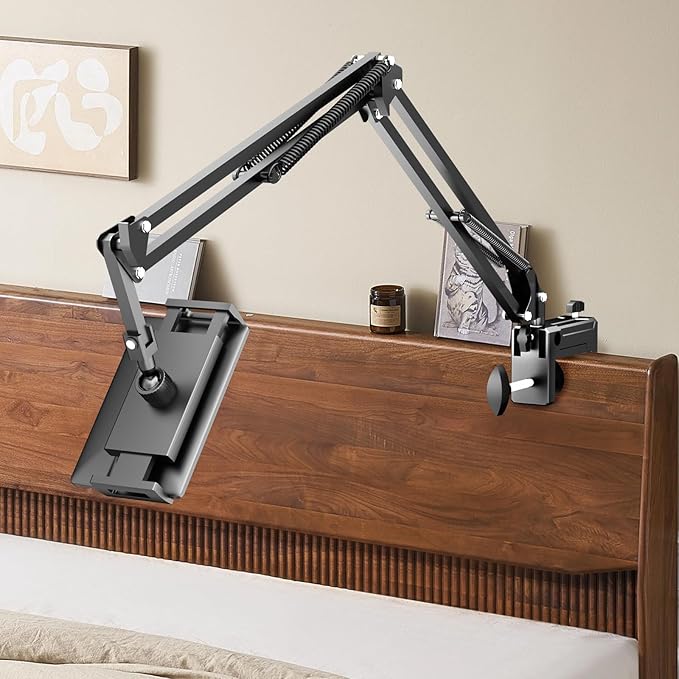 Metal Tablet Holder for Kindle Reading in Bed, Easy Adjust Hands Free Lazy Arm - Image 7