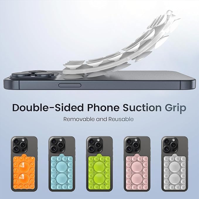 ZYCCER Double Sided Silicone Suction Phone Holder Mount, Compatible - Image 6