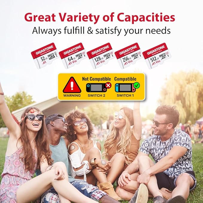 GIGASTONE Micro SD Card 128GB 5-Pack, Gaming Plus, MicroSDXC Memory Card - Image 8