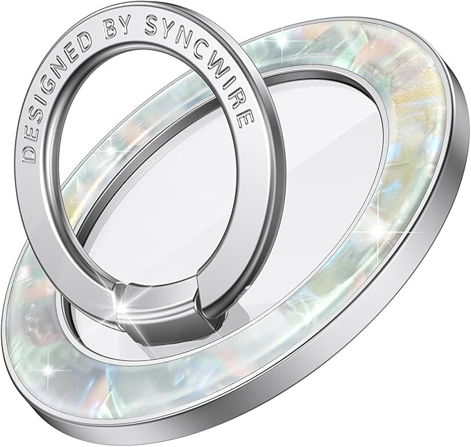 Syncwire Magnetic Phone Grip for MagSafe, Colorful Shell Magnetic Phone Ring by SYNCWIRE