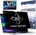 360° Privacy Screen for MacBook Pro 16 Inch, 4 Way Privacy Anti Glare Blue by Protescreen