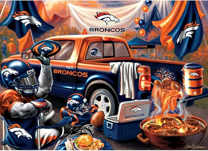MasterPieces - 1000 Piece Jigsaw Puzzle, NFL Denver Broncos, Fun - Image 8