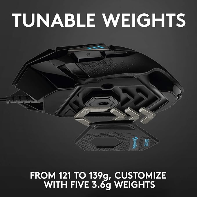 Logitech G502 HERO High Performance Wired Gaming Mouse, HERO 25K Sensor - Image 3