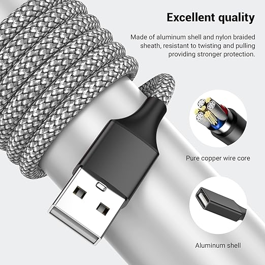 6.6FT USB A Male to 3 Female Extension Cable, USB Splitter 1 in 3 Out Support - Image 3