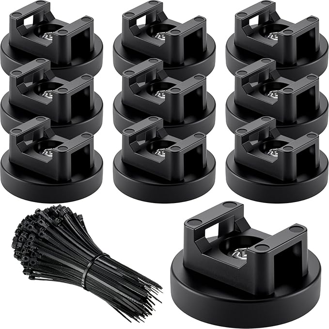 Yookeer 60 Pieces Magnetic Zip Tie Mount Multipurpose Cable Holder Magnets by Yookeer