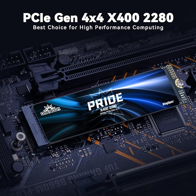 KingSpec OneBoom X400 4TB M.2 SSD Gen4 7300MB/s, TLC 3D NAND Internal NVMe SSD - Image 6