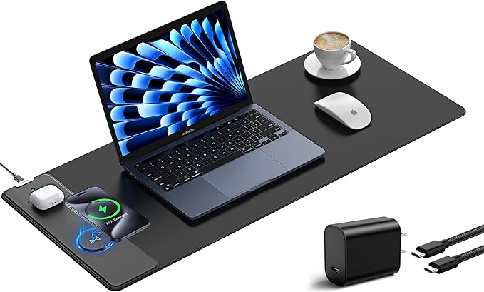 TopMade Mouse Pad with 15W Fast Wireless Charging, 31.5"x11.81" XL Large Gaming by TopmadeProduct-Ordernow