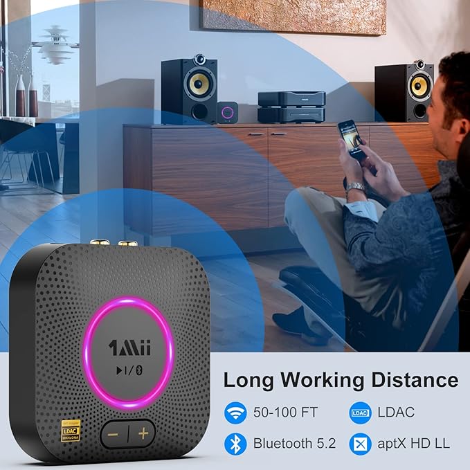 1Mii B06S+ Bluetooth 5.2 Receiver, HiFi Bluetooth Audio Adapter w/LDAC - Image 5