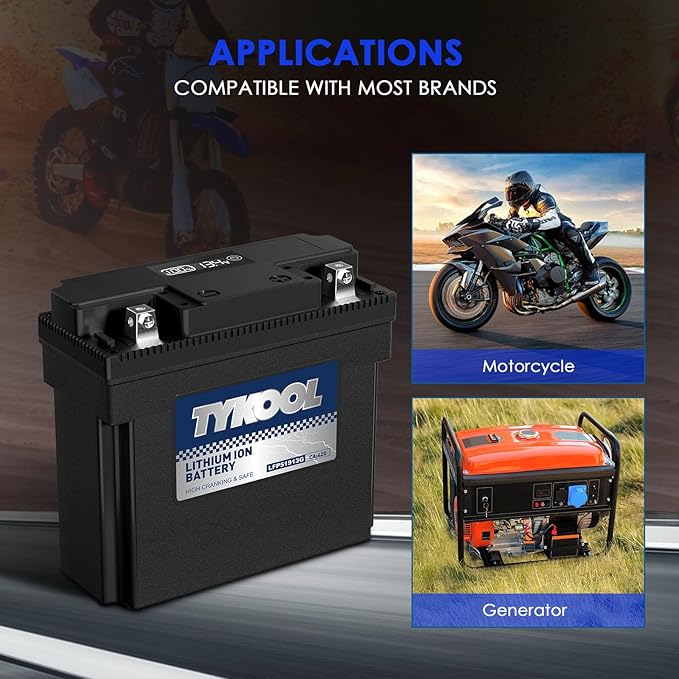 51913/51814 LiFePO4 Lithium Motorcycle Battery, Digital Readout, Fits - Image 5