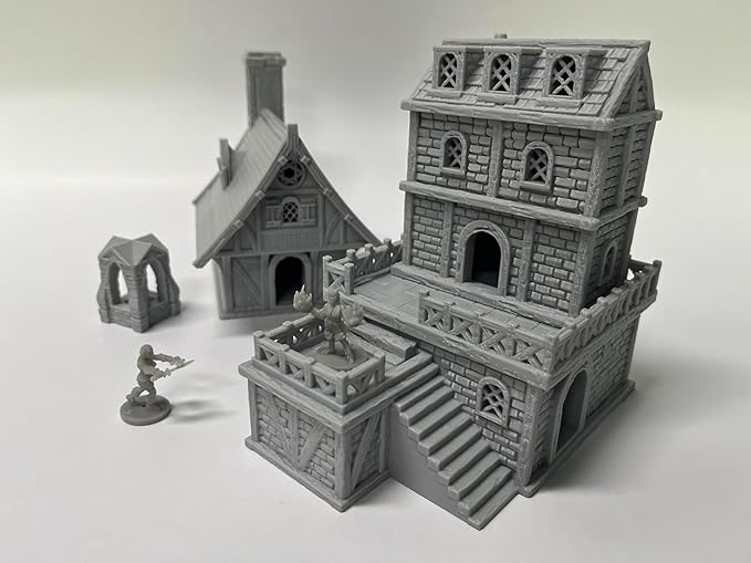 Medieval Miniature Building Terrain Set Compatible - Image 3