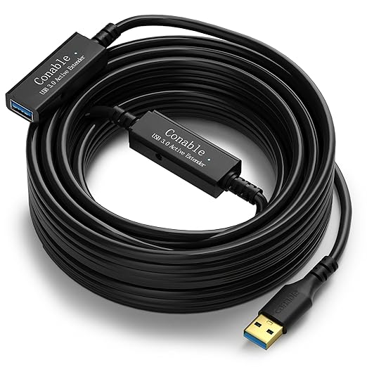 USB 3.0 Active Extension Cable 40 Feet, Long USB Type-A Male to Female Extender by Conable