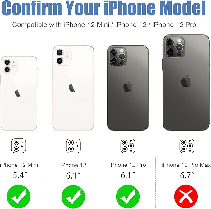 AGVEE 3+3 6 Pack for iPhone 12 Pro/12/12 Mini/11 Pro Max/11 Pro/11 Camera Lens - Image 2