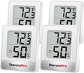 ThermoPro TP49 4 Pieces Digital Hygrometer Indoor Thermometer Humidity Meter by ThermoPro