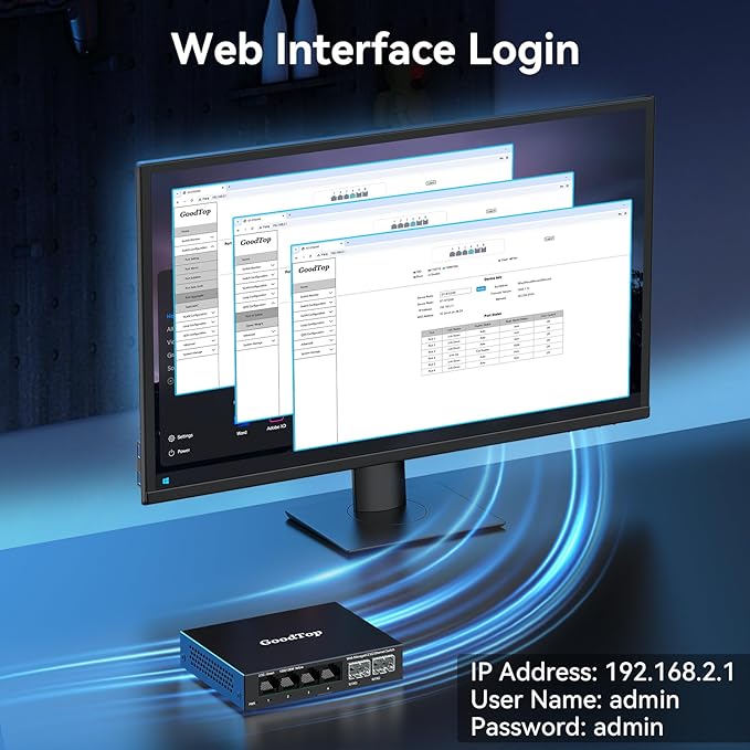 6 Port 2.5Gb Web Managed Switch, 4 x 2.5GbE Ports, 2 x 10G SFP+, Web Managed - Image 5