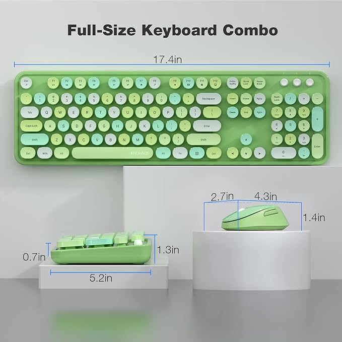 KNOWSQT Wireless Keyboard and Mouse Combo, - Image 7