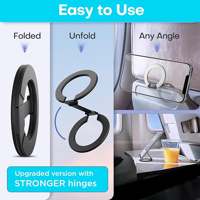 Mini Airplane Magnetic Phone Holder MagSafe Compatible Magnetic Travel Phone - Image 6