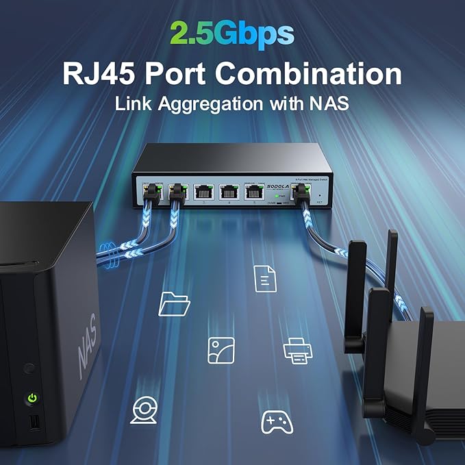 SODOLA 2.5Gb Easy Web Managed Switch, 2x10GBase-T Ports and 4x2.5GBase-T Ports - Image 5