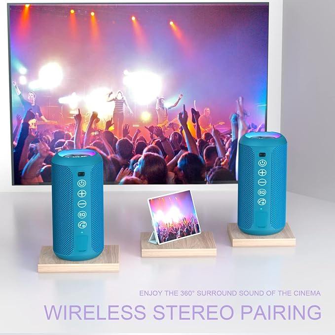 Ortizan Portable Bluetooth Speakers, IPX7 Waterproof Wireless Outdoor Speaker - Image 3