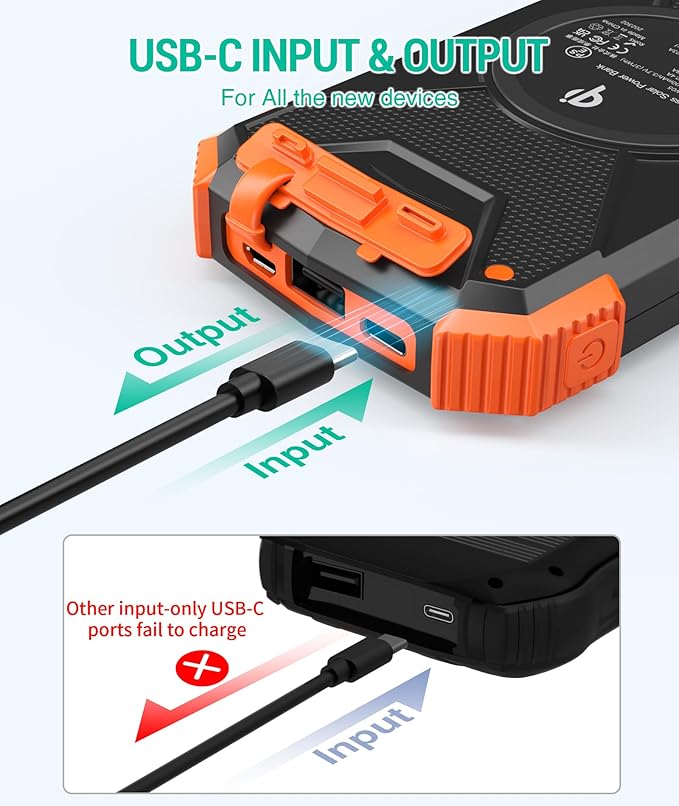 BLAVOR Solar Charger Power Bank 10, Portable Wireless Charger, 20W Fast - Image 4