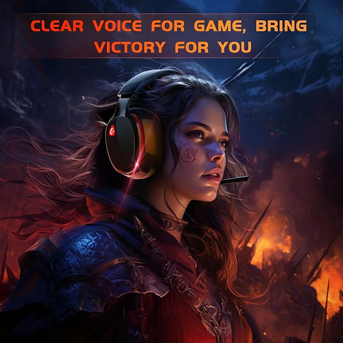 2.4GHz Wireless Gaming Headset for PS5, PS4 Fortnite & Call of Duty/FPS Gamers - Image 4