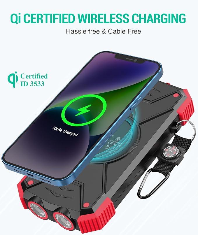 BLAVOR Solar Charger Power Bank 10, Portable Wireless Charger, 20W Fast - Image 2